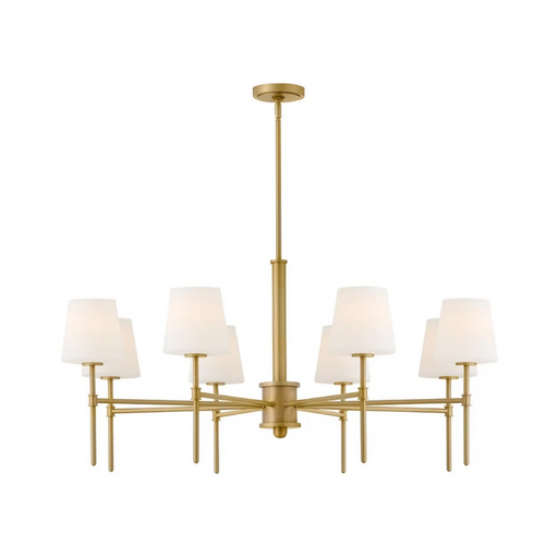 Hinkley 46956 Saunders 8-lt 40" LED Chandelier - Lacquered Brass