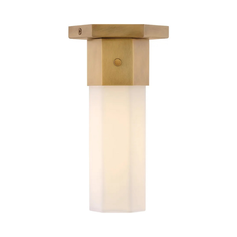 Hinkley 46992 Facet 1-lt 5" LED Flush Mount - Heritage Brass
