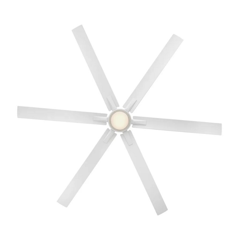 Hinkley 910566 Valor 66" Outdoor Smart Ceiling Fan with LED Light Kit - Matte White