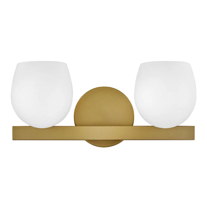 Hinkley 57022 Mae 2-lt 15" LED Vanity - Lacquered Brass