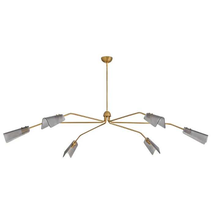 Hinkley 48306 Altman 6-lt 80" LED Chandelier - Lacquered Brass