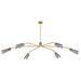 Hinkley 48306 Altman 6-lt 80" LED Chandelier - Lacquered Brass