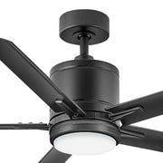 Hinkley 907052 Vail 52" Indoor/Outdoor Smart Ceiling Fan with LED Light Kit - Matte Black