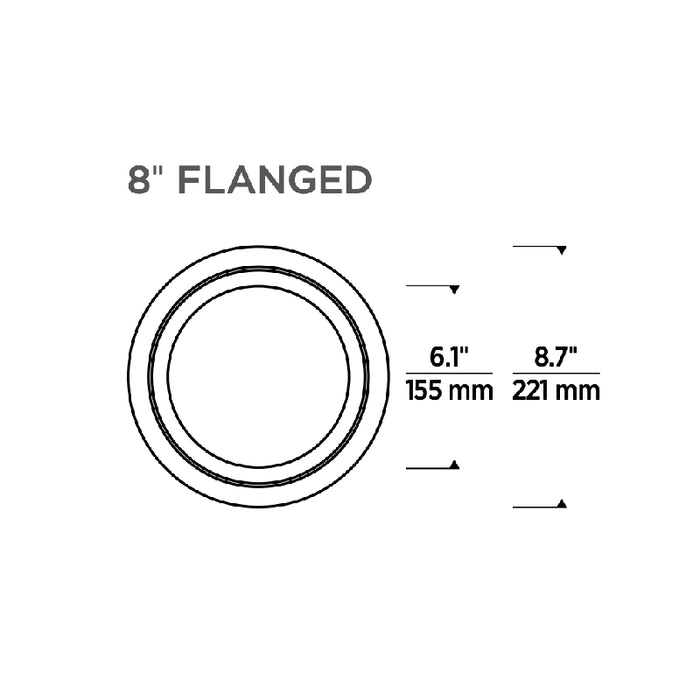 Reflections 8" Indirect Downlight Flanged Trim