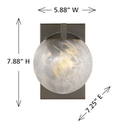Savoy House 9-1017-1 Darien 1-lt 8" Tall Wall Sconce - Mediterranean Bronze
