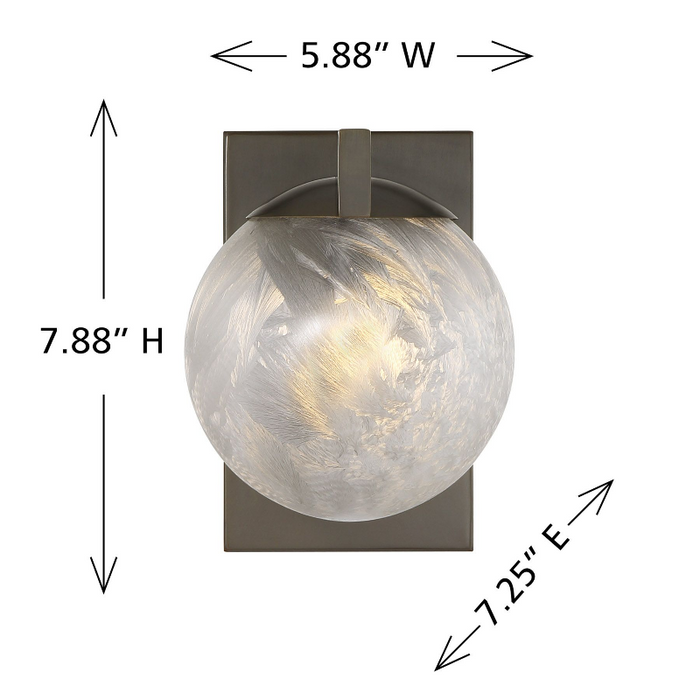 Savoy House 9-1017-1 Darien 1-lt 8" Tall Wall Sconce - Mediterranean Bronze