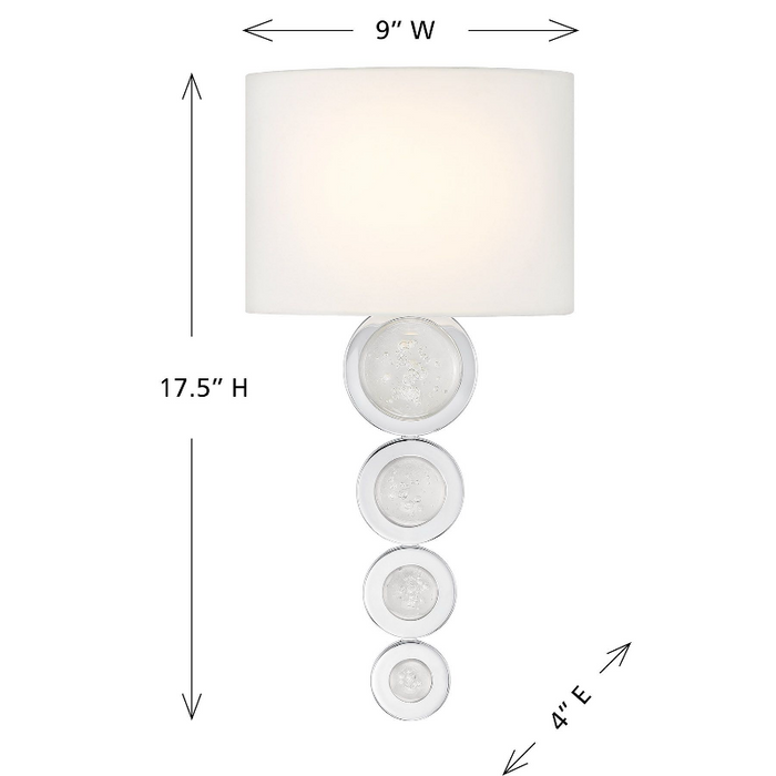 Savoy House 9-1032-1 Marseille 1-lt 18" Tall LED Wall Sconce - Chrome