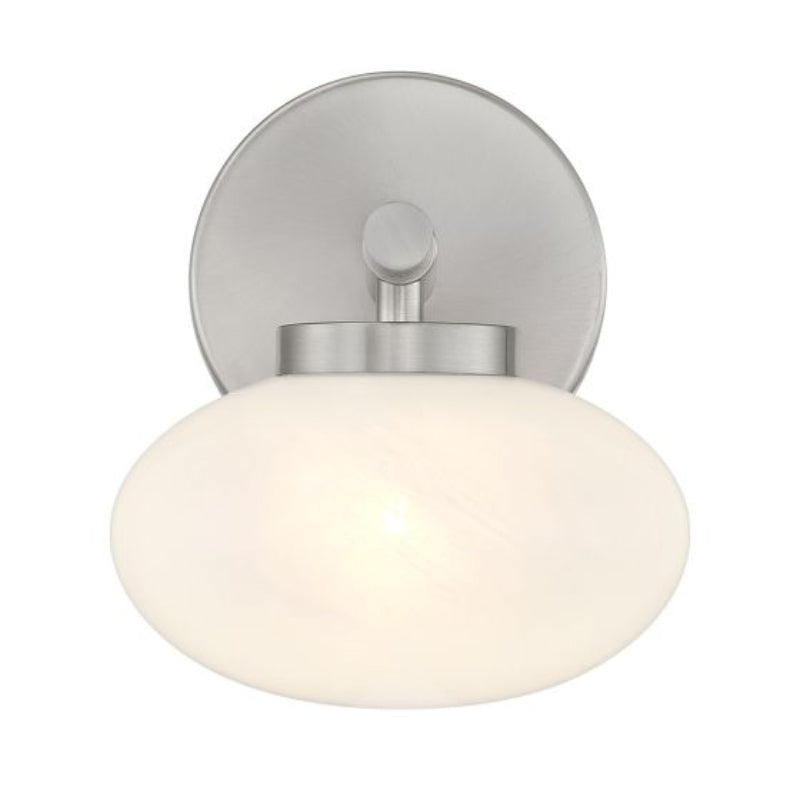 Savoy House 9-1050-1 Barrow 1-lt 8" Tall Wall Sconce - Satin Nickel