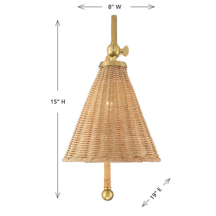 Savoy House 9-1499-1 Linell 1-lt 15" Tall Wall Sconce