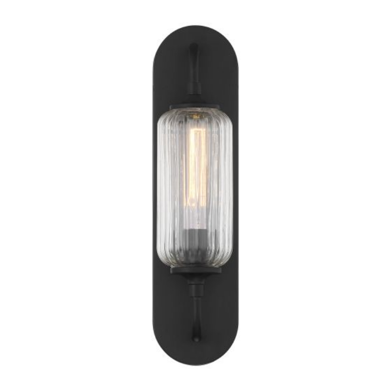 Savoy House 9-3024-1 Holton 1-lt 18" Tall Wall Sconce - Matte Black