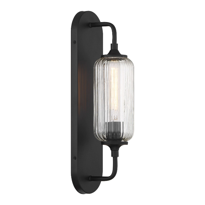 Savoy House 9-3024-1 Holton 1-lt 18" Tall Wall Sconce - Matte Black