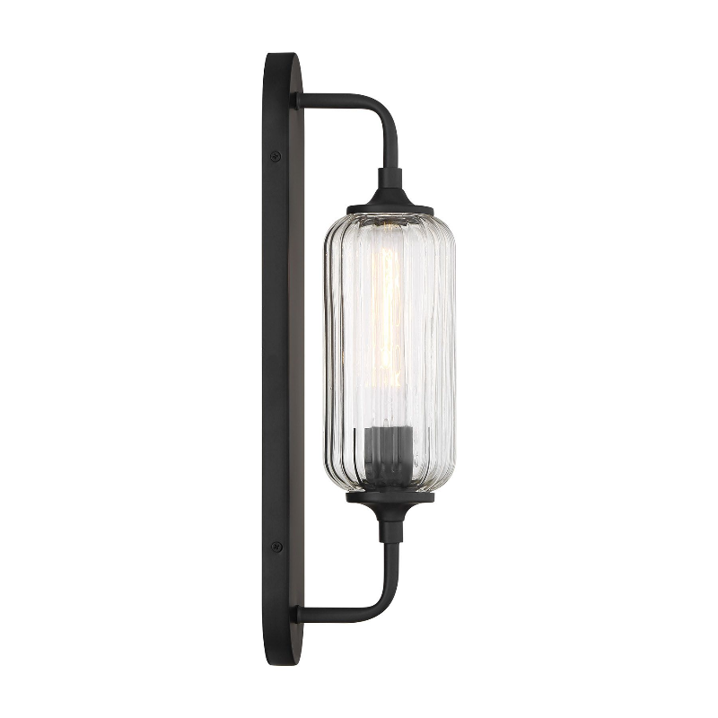 Savoy House 9-3024-1 Holton 1-lt 18" Tall Wall Sconce - Matte Black