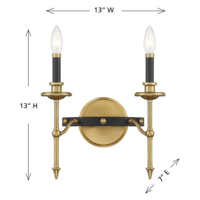 Savoy House 9-9510-2 Consulate 2-lt 13" Tall Wall Sconce