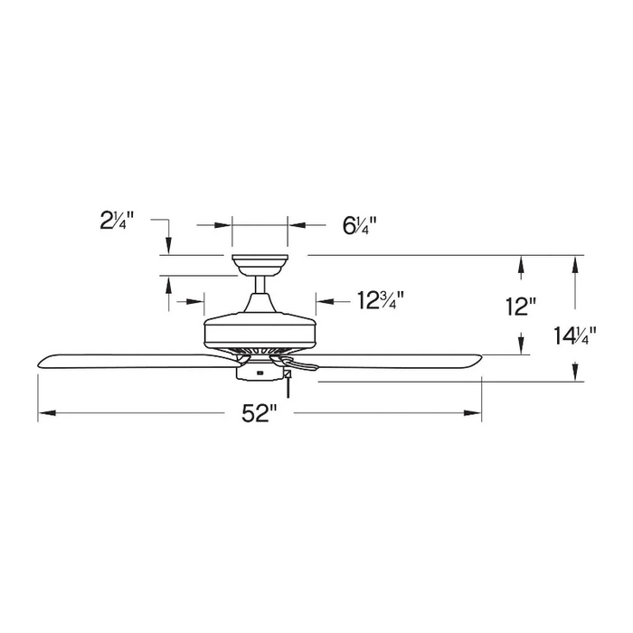 Hinkley 901652F Oasis 52" Outdoor Ceiling Fan