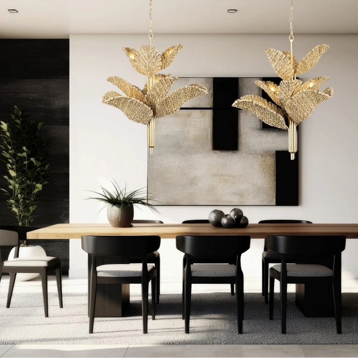 Varaluz 901C09 Banana Leaf 9-lt 37" Chandelier
