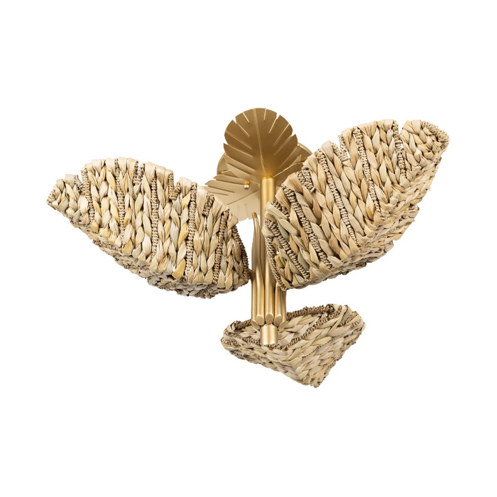 Varaluz 901S03 Banana Leaf 3-lt 24" Semi-Flush