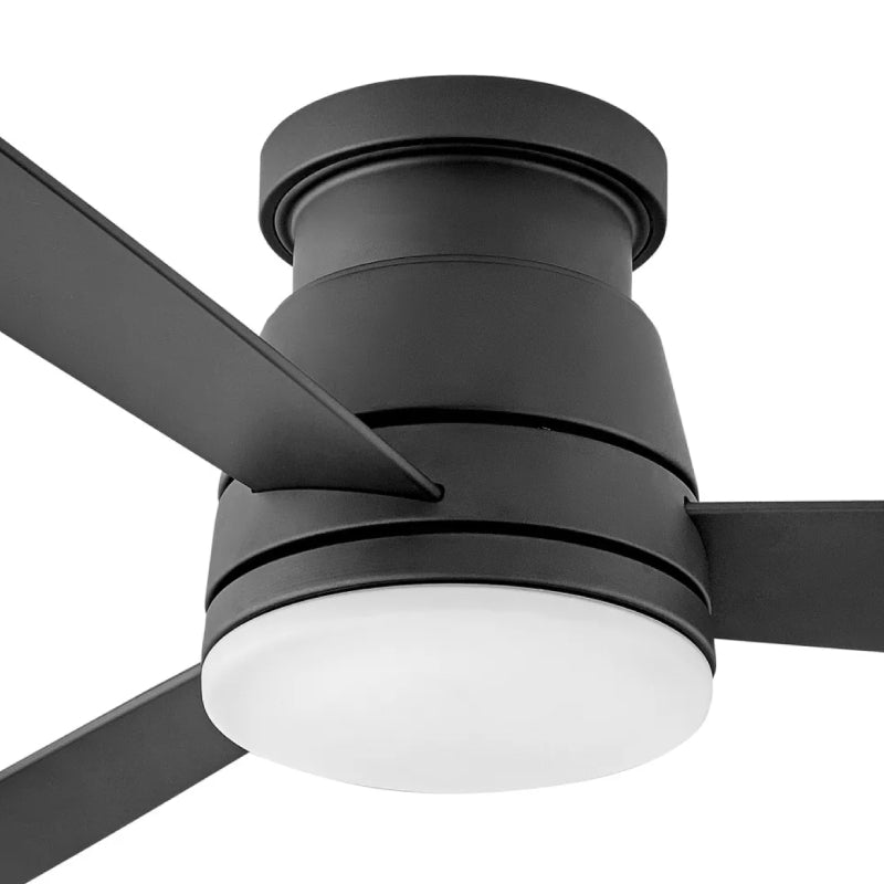 Hinkley 902744F Trey 44" Outdoor Ceiling Fan with LED Light Kit - Matte Black
