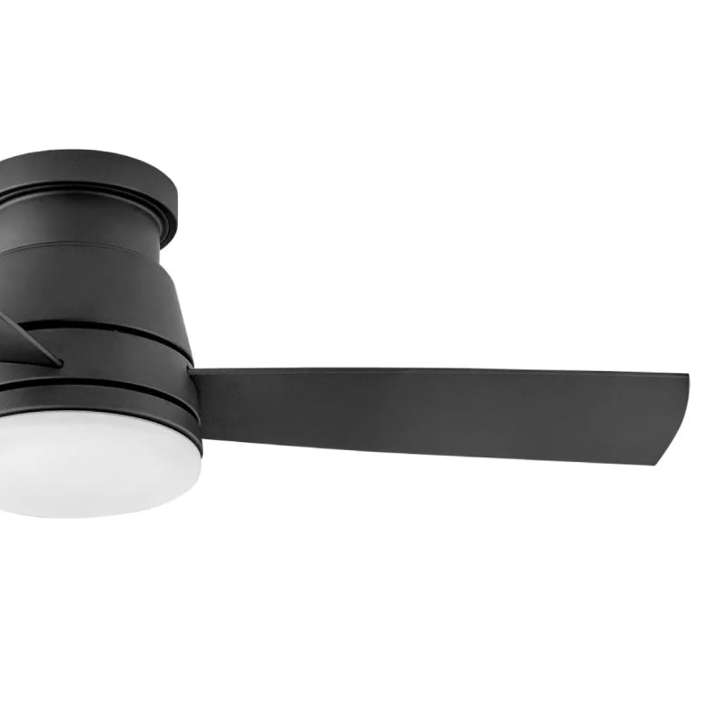 Hinkley 902744F Trey 44" Outdoor Ceiling Fan with LED Light Kit - Matte Black