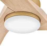 Hinkley 903660F Sculpt 60" Indoor/Outdoor Ceiling Fan with LED Light Kit - Heritage Brass with Natural Wood Blades