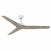 Hinkley 903760 Chisel 60" Indoor/Outdoor Smart Ceiling Fan - Matte White/Weathered Wood