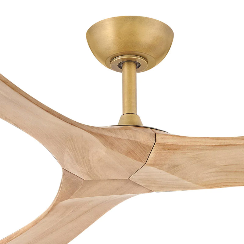 Hinkley 903880F Swell 80" Ceiling Fan - Heritage Brass with Wood Blades