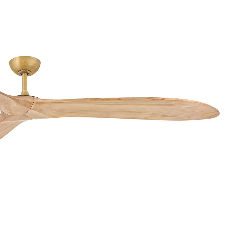 Hinkley 903880F Swell 80" Ceiling Fan - Heritage Brass with Wood Blades