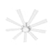 Hinkley 904260F-LWD Turbine 60" Indoor/Outdoor Smart Ceiling Fan with LED Light Kit-Chalk White