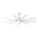 Hinkley 904260F-LWD Turbine 60" Indoor/Outdoor Smart Ceiling Fan with LED Light Kit-Chalk White