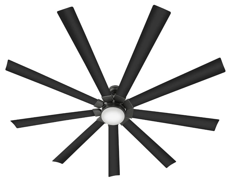 Hinkley 904280F-LWD Turbine 80" Indoor/Outdoor Smart Ceiling Fan with LED Light Kit-Matte Black
