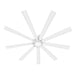 Hinkley 904280F-LWD Turbine 80" Indoor/Outdoor Smart Ceiling Fan with LED Light Kit-Chalk White