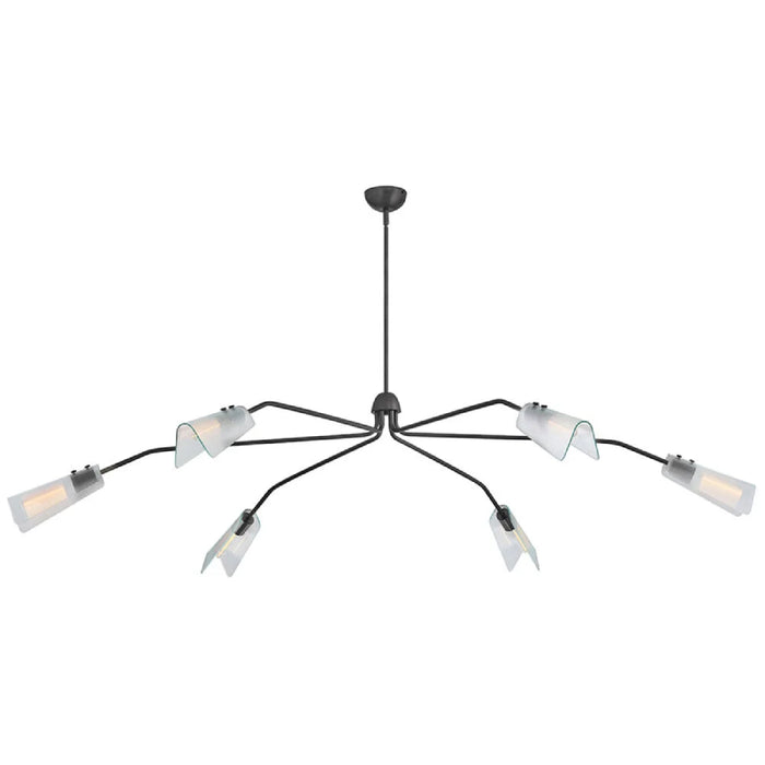 Hinkley 48306 Altman 6-lt 80" LED Chandelier - Gunmetal
