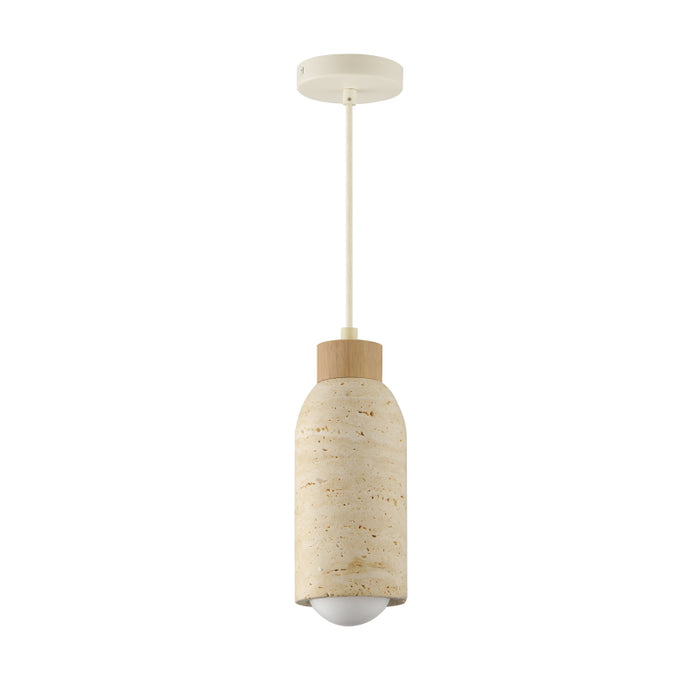 Maxim 90621 Pompeii 1-lt 5" Pendant - Travertine / Oyster