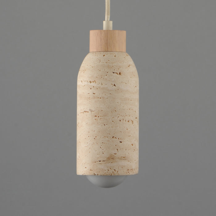Maxim 90621 Pompeii 1-lt 5" Pendant - Travertine / Oyster