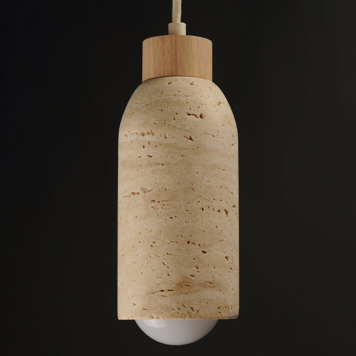 Maxim 90621 Pompeii 1-lt 5" Pendant - Travertine / Oyster