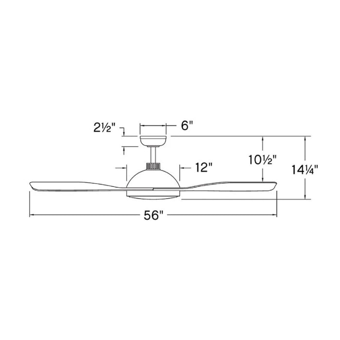 Hinkley 906556F-LDD Alba 56" Indoor/Outdoor Smart Ceiling Fan with LED Light Kit