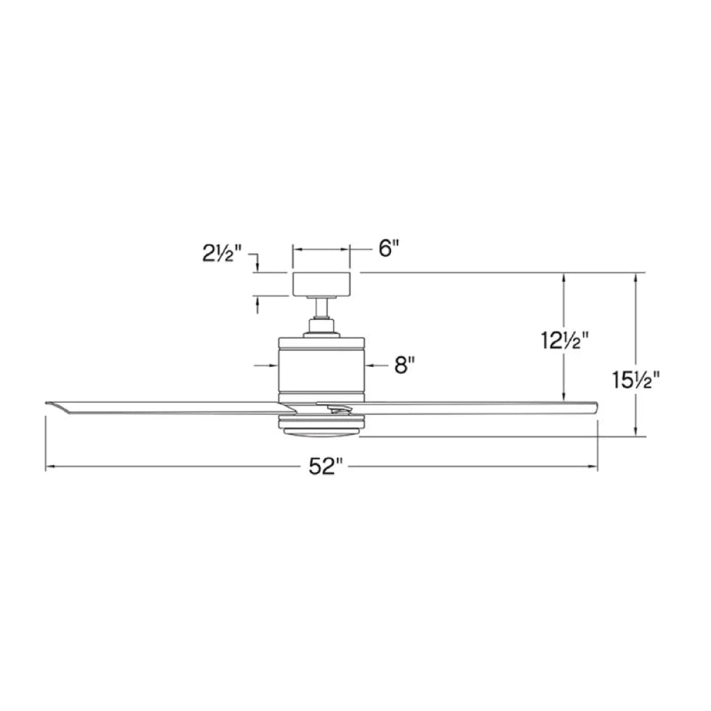 Hinkley 907052 Vail 52" Indoor/Outdoor Smart Ceiling Fan with LED Light Kit