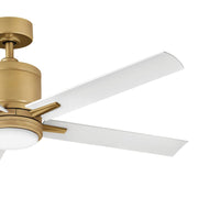 Hinkley 907052 Vail 52" Indoor/Outdoor Smart Ceiling Fan with LED Light Kit - Heritage Brass