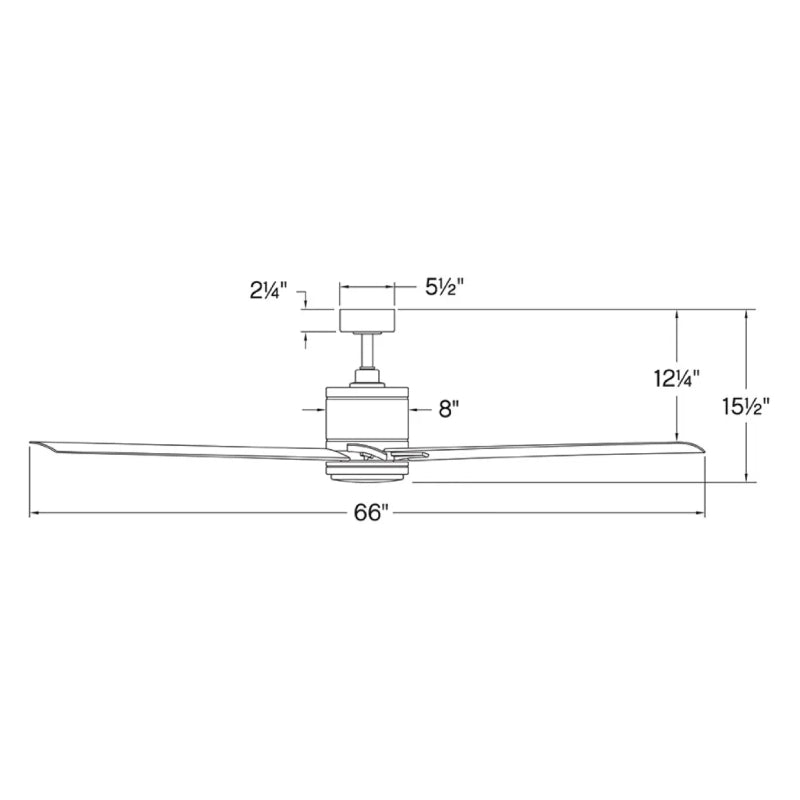 Hinkley 907166 Vantage 66" Indoor/Outdoor Smart Ceiling Fan with LED Light Kit