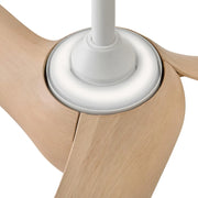 Hinkley 907256 Tiburon 56" Smart Ceiling Fan with LED Light Kit - Matte White with Natural Blades
