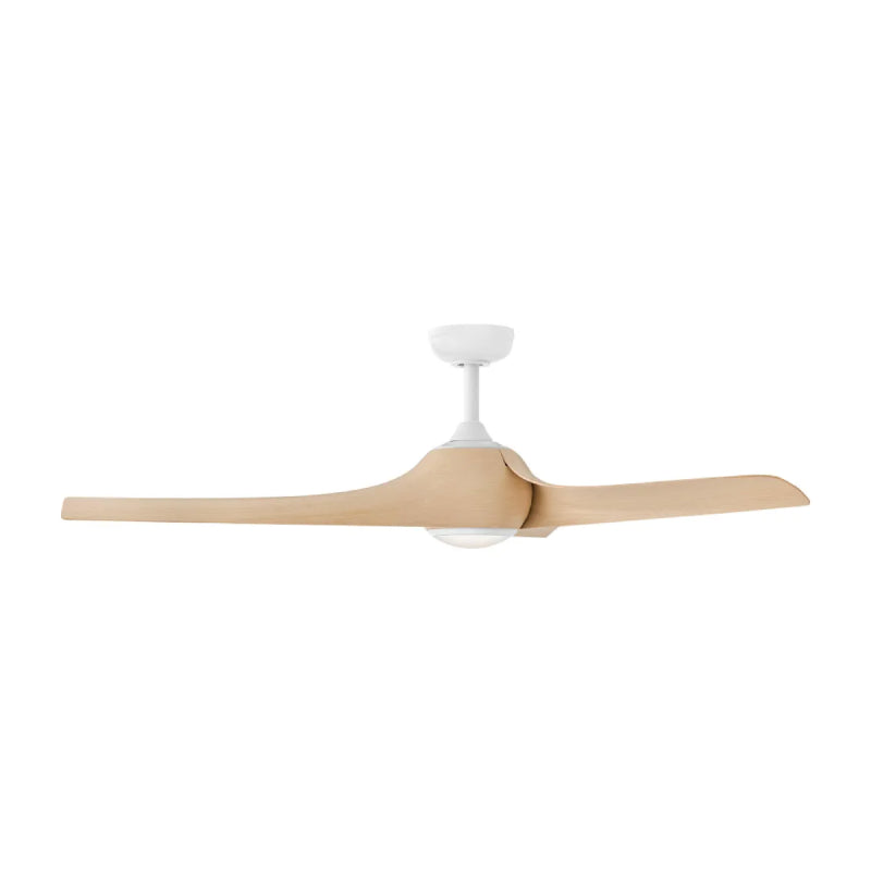 Hinkley 907256 Tiburon 56" Smart Ceiling Fan with LED Light Kit - Matte White with Natural Blades