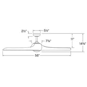 Hinkley 907256 Tiburon 56" Smart Ceiling Fan with LED Light Kit