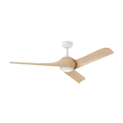 Hinkley 907256 Tiburon 56" Smart Ceiling Fan with LED Light Kit - Matte White with Natural Blades