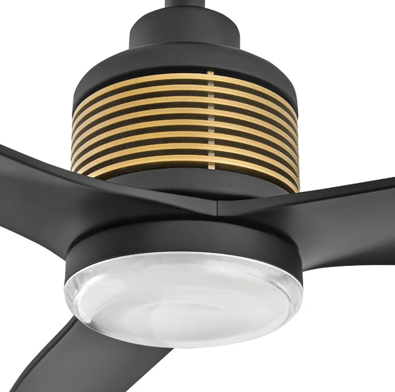 Hinkley 908052F-LDD Oris 52" Indoor/Outdoor Smart Ceiling Fan with LED Light Kit - Matte Black