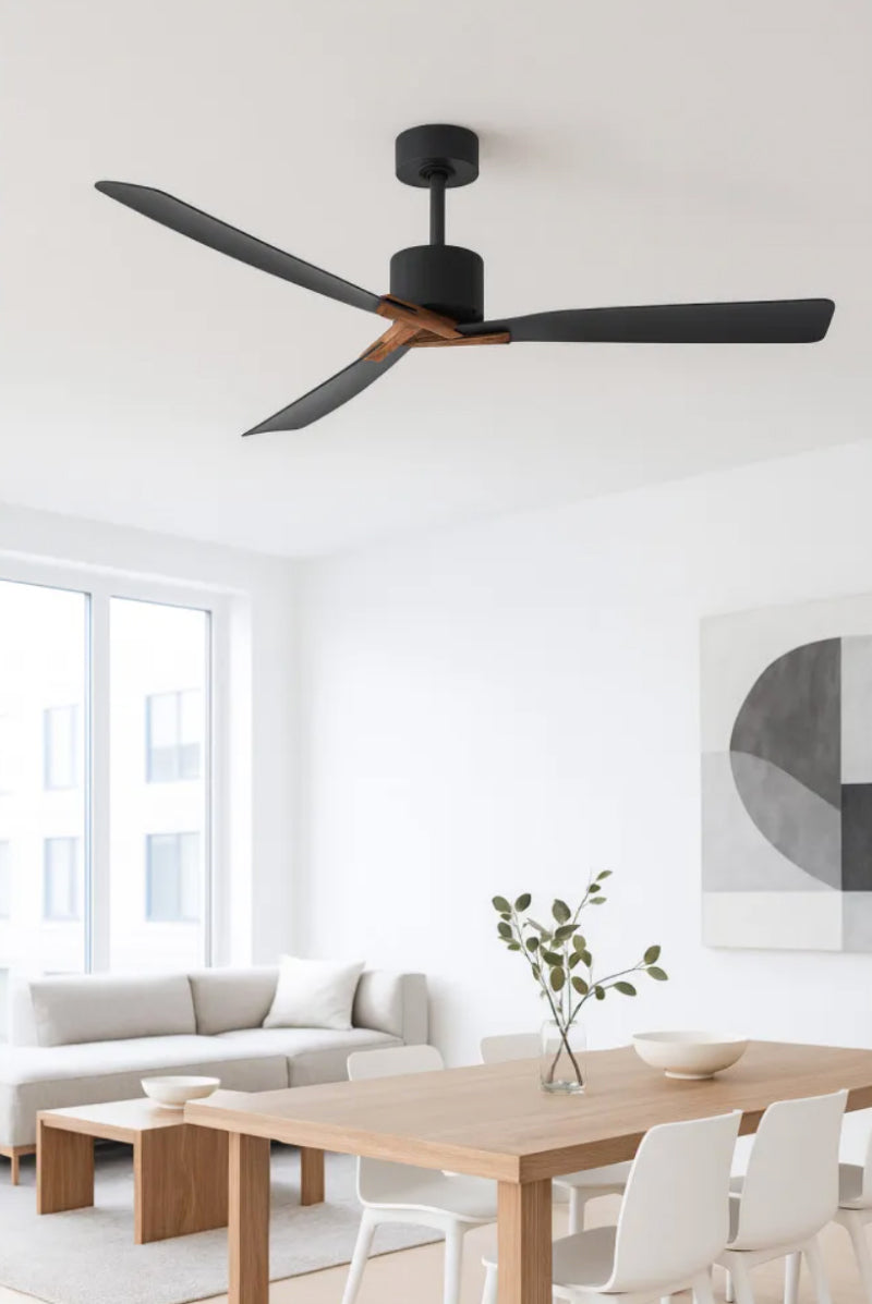 Hinkley 908260F-LDD Rafter 60" Indoor/Outdoor Smart Ceiling Fan with LED Light Kit - Matte Black