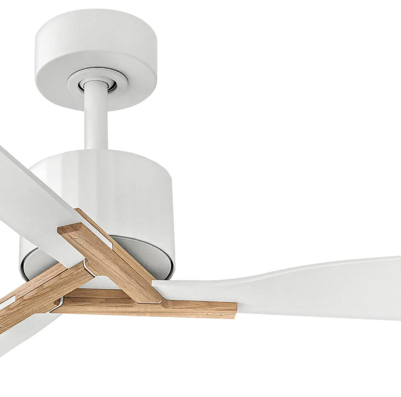 Hinkley 908260F-LDD Rafter 60" Indoor/Outdoor Smart Ceiling Fan with LED Light Kit - Matte White