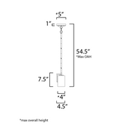 Maxim 91280 Dart 1-lt 5" Pendant