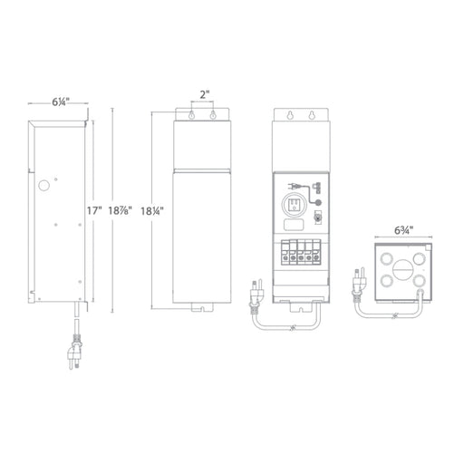 WAC 9150-TRN 150W 12V Outdoor Magnetic Transformer