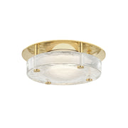 Hudson Valley 9208 Heath 1-lt 8" LED Flush Mount-Aged Brass