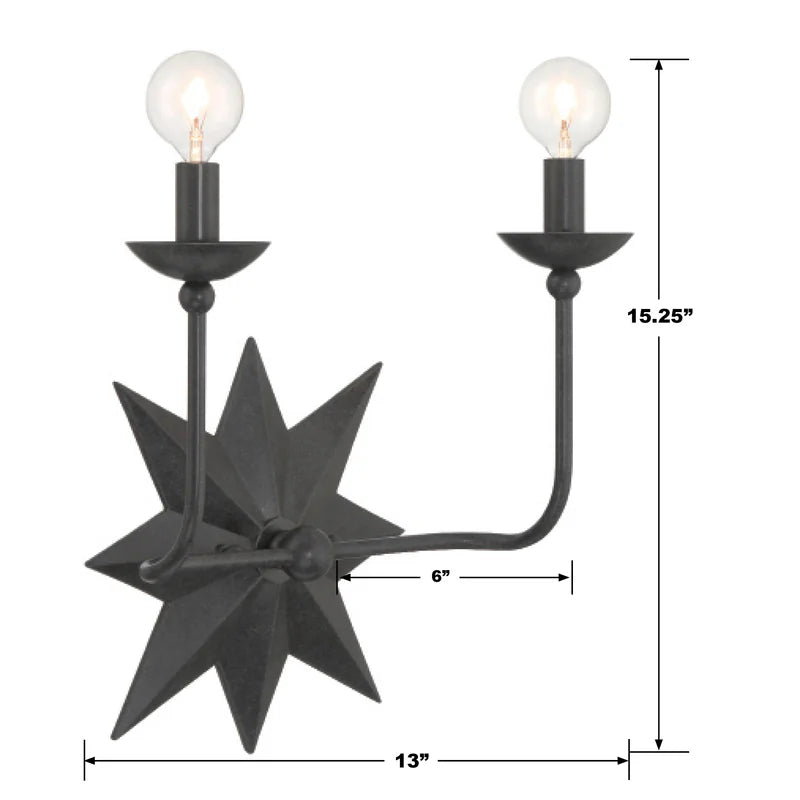 Crystorama 9232 Astro 2-lt 13" Wall Sconce