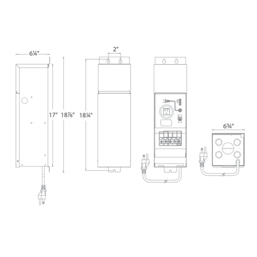 WAC 9300-TRN 300W 12V Outdoor Magnetic Transformer